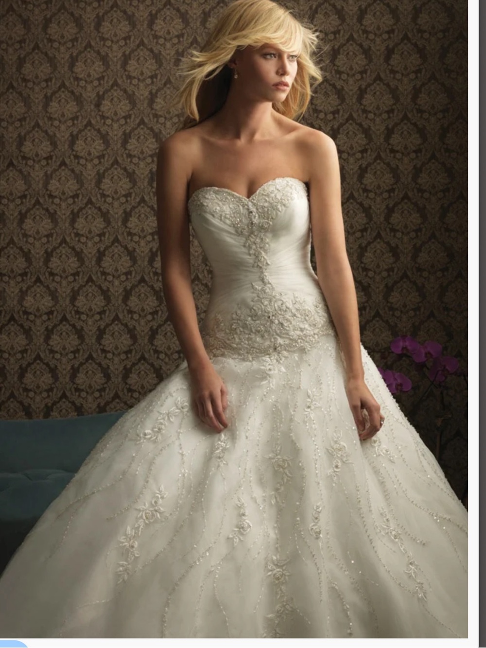 Stunning Allure Bridals Swarovski Crystal Wedding Gown